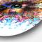 Designart - Magic Eye with Flowers' Ultra Vibrant Animal Metal Circle Wall Art
